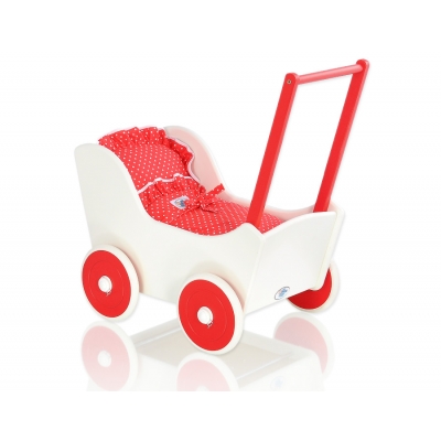 Puppenwagen Mila Weiß Rot 125025-763