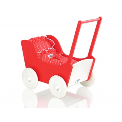 Puppenwagen Mila Weiß Rot 125026-763