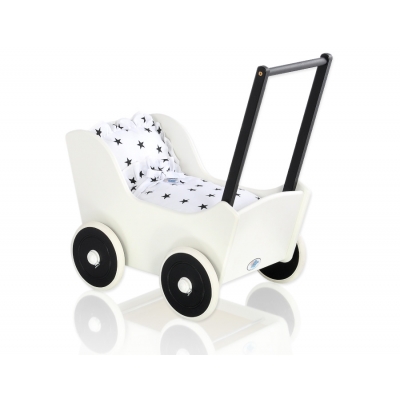 Puppenwagen Mila Weiß Schwarz 115025-739
