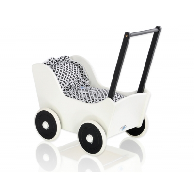 Puppenwagen Mila Weiß Schwarz 115025-746