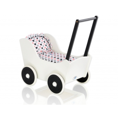 Puppenwagen Mila Weiß Schwarz 115025-767