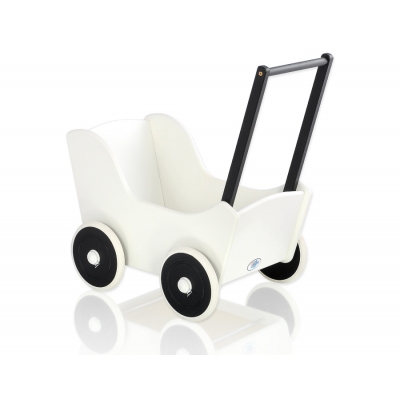 Puppenwagen Mila Weiß Schwarz 115025