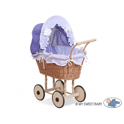 Puppen Korbwagen mit Garnitur