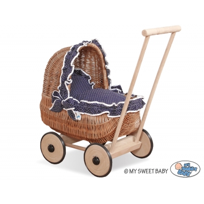 Puppenwagen Weidenkorb Natur Farbe nr 1701-380*