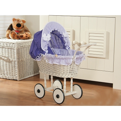 Rattanpuppenwagen Weiß nr 71699-375