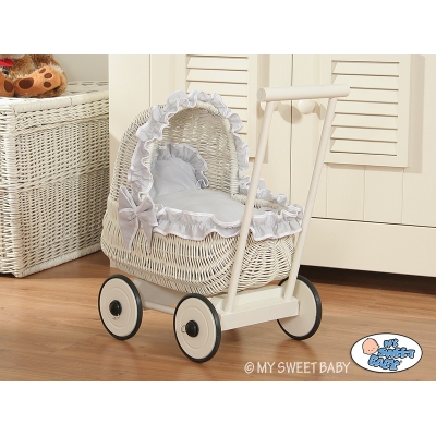 Korbgeflecht Retro Puppenwagen