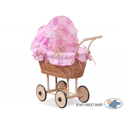 Puppenwagen Geflochten Rattan  1699-387