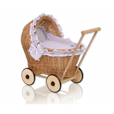 Puppenwagen Weide Bettwäsche Grau nr 1702-523