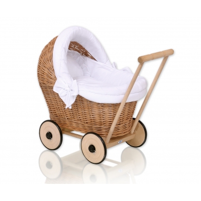 Puppenwagen Weide Bettwäsche Weiß nr 1703-516