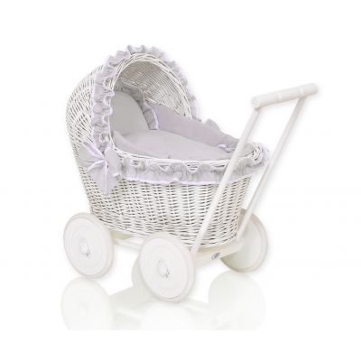 Puppenwagen Weide Weiß Bettwäsche Bettset Grau nr 71702-523