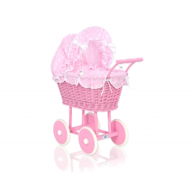 Rosa Weide Puppenwagen Bettwäsche Rosa Punktmuster nr 51699-553