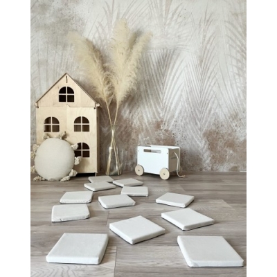 Schaumstoff Bausteine Spielset Creme
