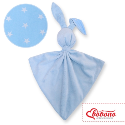 Schmusehase für Baby Doppelseitig Häschen - Blaue Sternchen