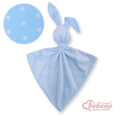 Schmusehase für Baby Doppelseitig Häschen - Blaue Sternchen