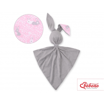 Schmusehase für Baby Doppelseitig Häschen - rosa Hasen