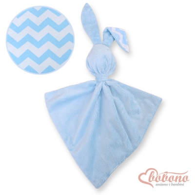 Schmusehase für Baby Doppelseitig Häschen - Simple blau Chevron