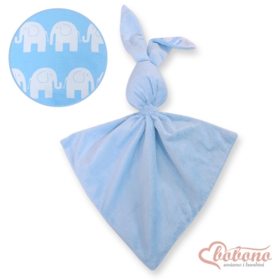 Schmusehase für Baby Doppelseitig Häschen - Simple blaue Elefanten