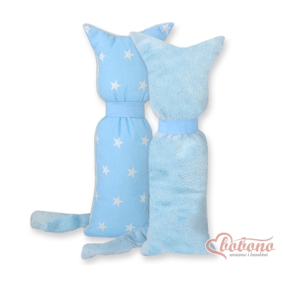 Schmusekatze Doppelseitig - Blaue Sternchen