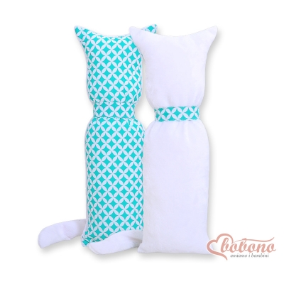 Schmusekatze Doppelseitig - Blumenmuster-minze
