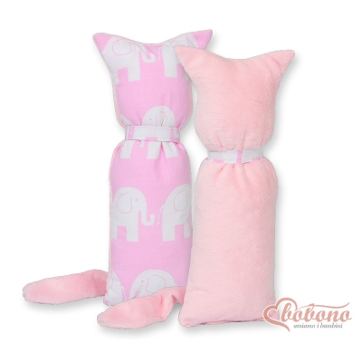 Schmusekatze Doppelseitig für Baby - Simple Elefanten rosa