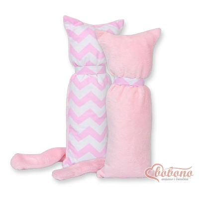 Schmusekatze Doppelseitig - Simple Chevron pink