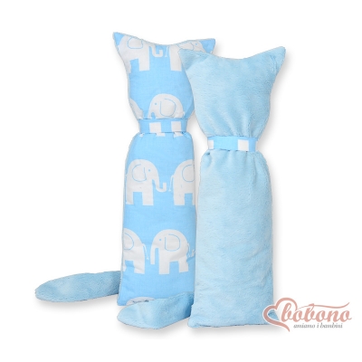 Schmusekatze Doppelseitig - Simple Elefanten blau