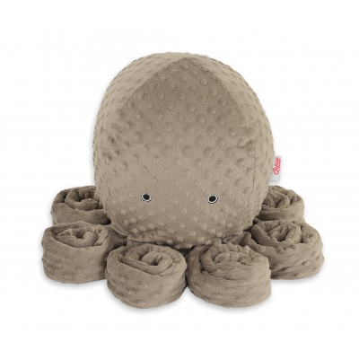 Schmusekrake groß - braun - Polka Dot Minky
