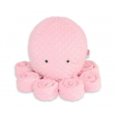 Schmusekrake groß - Rosa - Polka Dot Minky