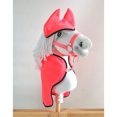 Decke und Ohrenschützern für Hobbyhorse neon pink