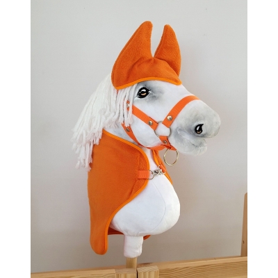 Set für Hobby Horse A3: Fleecedecke + Ohrenschützern - orange