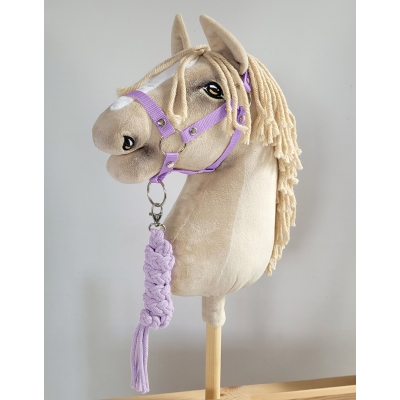 Halfter mit Anbindestrick aus Kordel für Hobby Horse A3 - lila