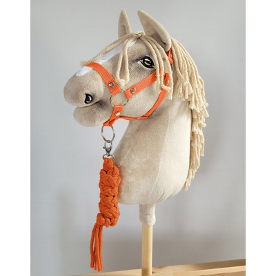 Halfter mit Anbindestrick aus Kordel für Hobby Horse A3 - orange