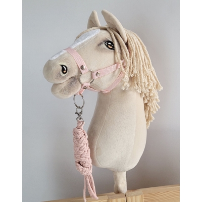 Set  für Hobby Horse: Die Halfter A3 + Halfter aus Kordel - puderrosa