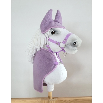 Decke für Hobby Horse mit Ohrenschützern - lila