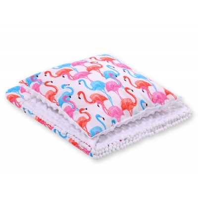 Set: Wendedecke doppelseitig + Kissen - Flamingo