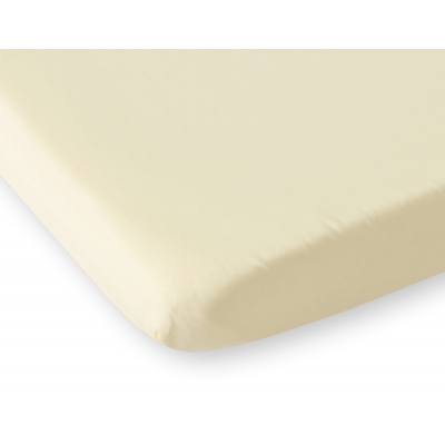 Spannbettlaken aus Baumwolle 120x60cm creme
