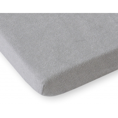 Spannbettlaken Babybett aus Frottee 120x60cm - Grau