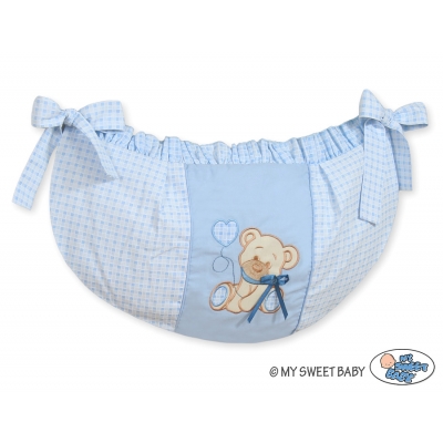 Spielzeugtasche - Bär mit Schleife blue