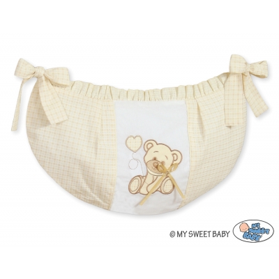 Spielzeugtasche - Bär mit Schleife weiß