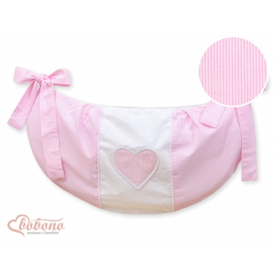 Spielzeugtasche - Hängende Herzen rosa gestreift