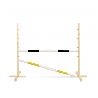 Sprunghindernis für Hobby-Horse 160 cm Schwarz mit zwei Stangen 50mm - schwarz