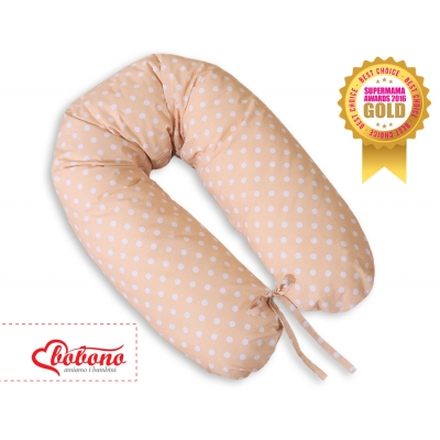 Still - und Entspannungskissen - Beige mit weißen Punktemuster