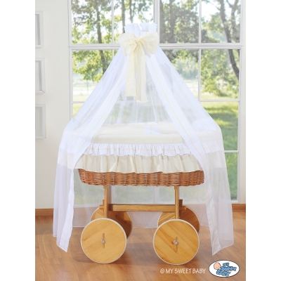 Stubenwagen Baby mit Himmel Deluxe - Bellamy creme