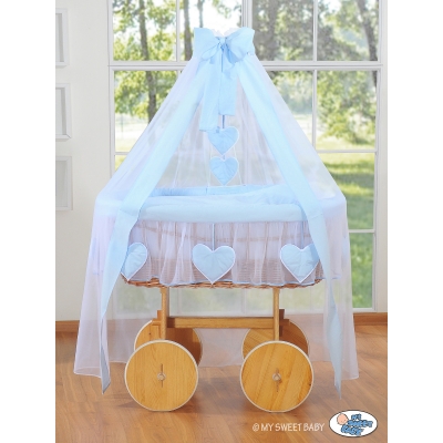 Stubenwagen Junge mit Himmel Deluxe - Amelie blau