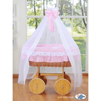 Stubenwagen Mädchen mit Himmel Deluxe - Bellamy rosa