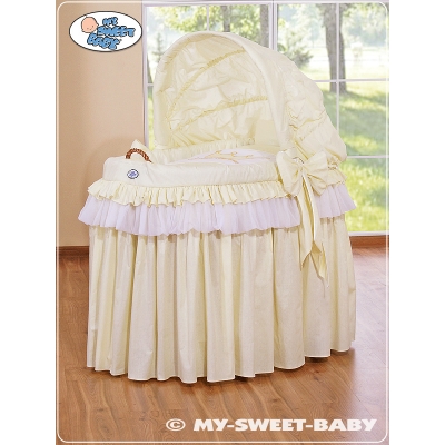 Stubenwagen mit Haube - Little Prince/Princess creme