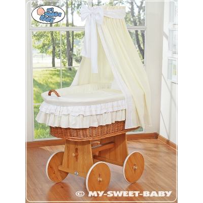 Stubenwagen mit Himmel für Baby - Bellamy creme
