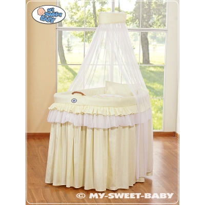 Stubenwagen mit Himmel - Little Prince/Princess creme
