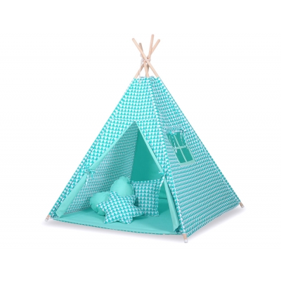 Teepee Kinderspiel-Zelt - Dreiecke-minze