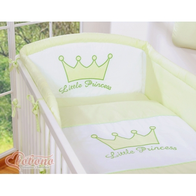 Universal Babybett Kopfschutz - Little Prince/Princess grün